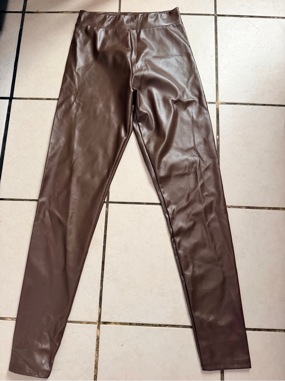 Lulu's Dark Brown Vegan Leather Leggings